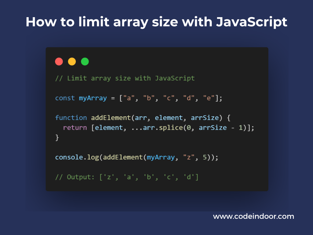 limit array size javascript