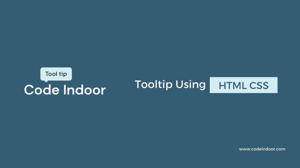 Tooltip using HTML